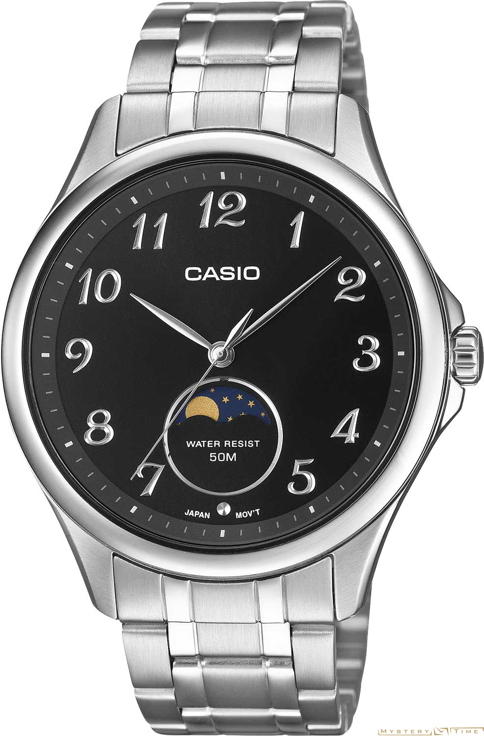 Часы японские наручные мужские кварцевые на браслете Casio MTP-M110D-1A
